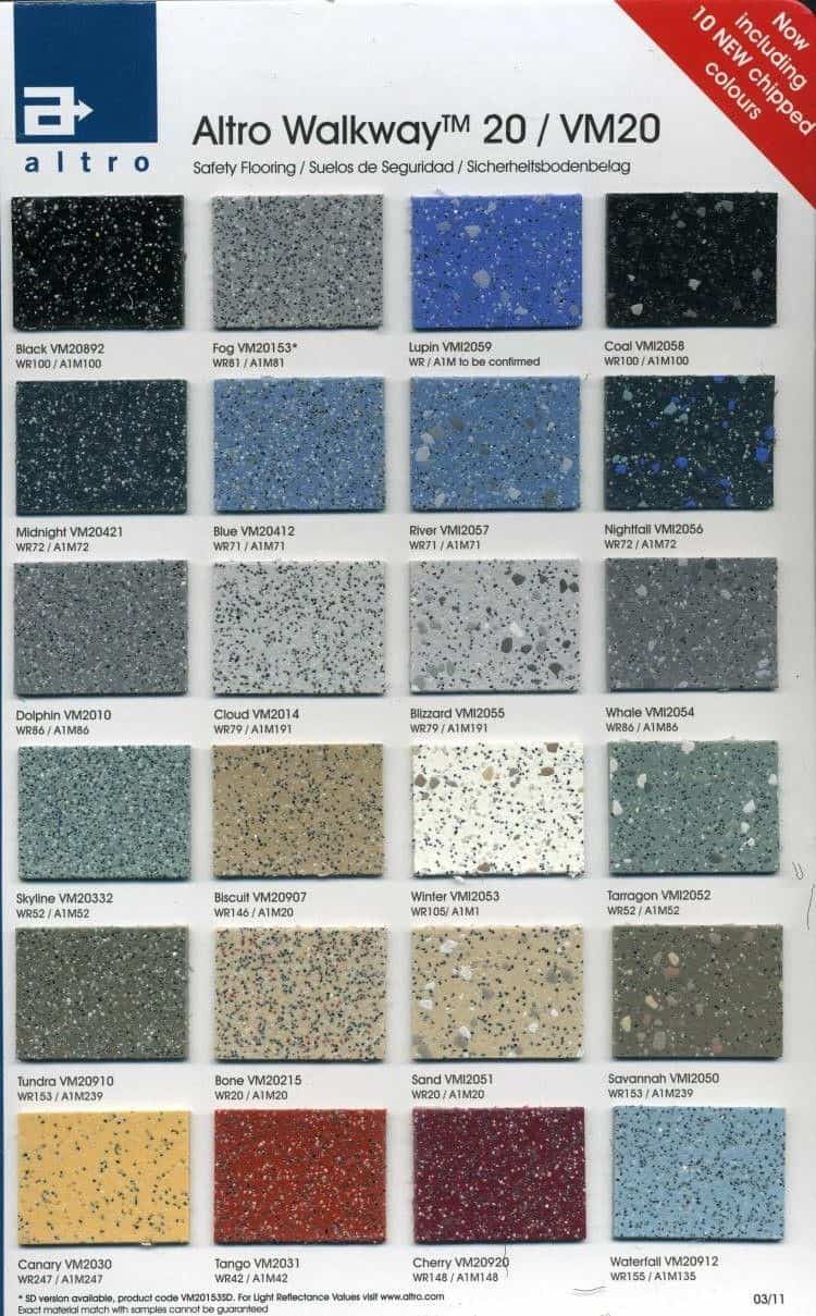 Altro Walkway and Wood safety Anti Slip Flooring Colours Knights