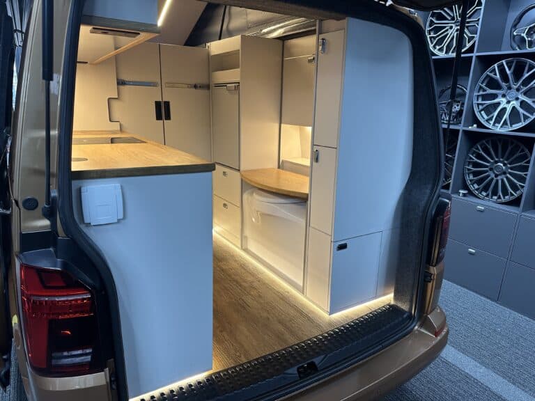 Mountain tourer galley kitchen camper van
